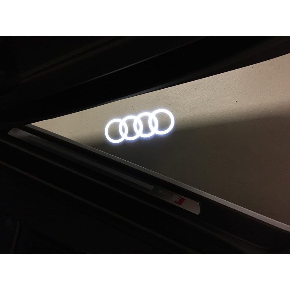 Audi Genuine Audi Ring Logo LED Projector Curtain Lamp Narrow