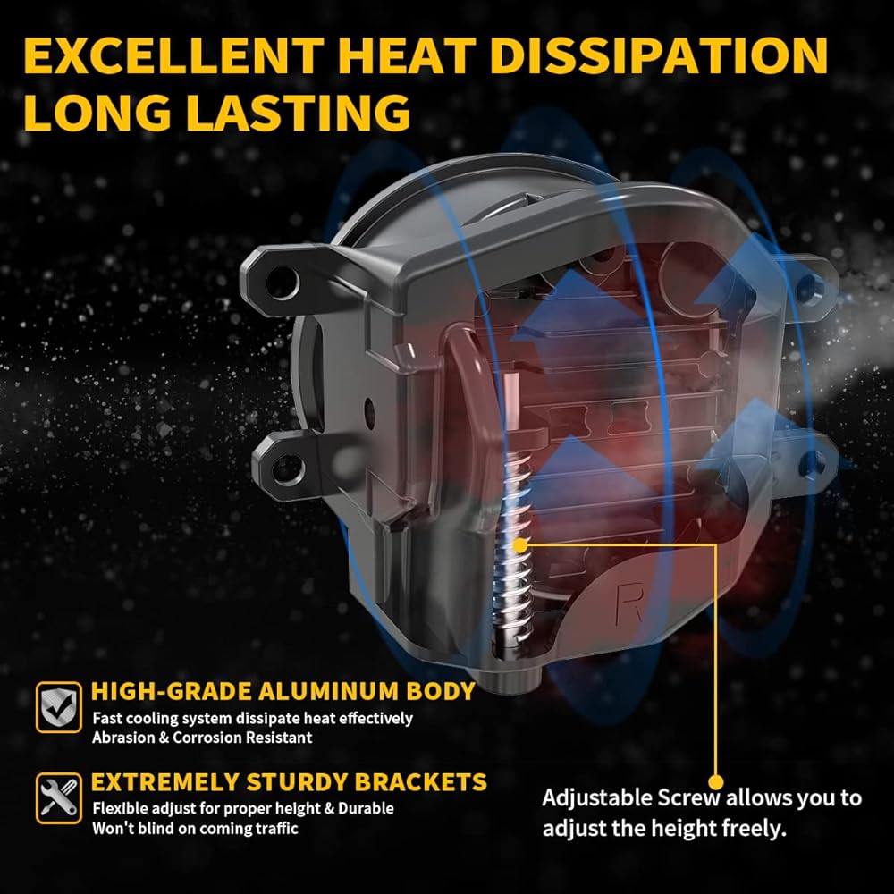 Z-OFFROAD Yellow LED LED Fog with Clear Lens TACOMA 2016-2022 4runner / Tundra 2014-2019 CAMRY 2007-2014 Amberden Yellow Bumper Drying Lamp Replacement