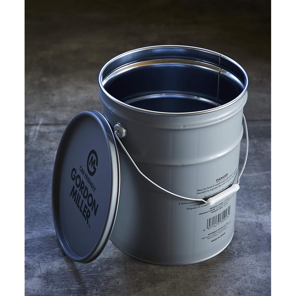 GORDON MILLER Pail Can Stool 20L Chair Stacking Outdoor Camping Storage Car Wash Trash Can Cushion Lid Stand Gray 1553428