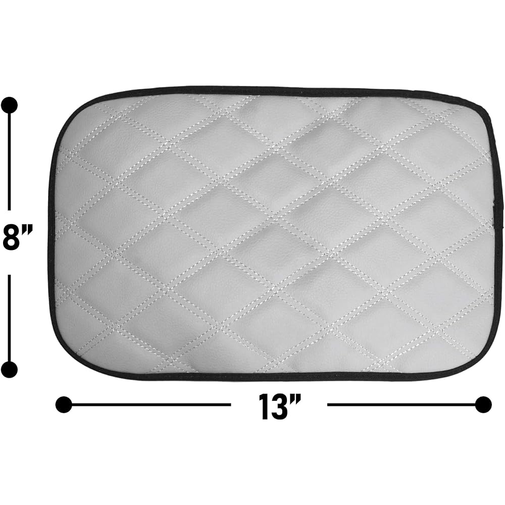 FH GROUP FH1054BLUEDM Fake Leather Diamond Pattern Center Console Blue Arm Rest Cushion Cushion Luxury Seat Box Cover Cover Most cars, SUVs, and trucks