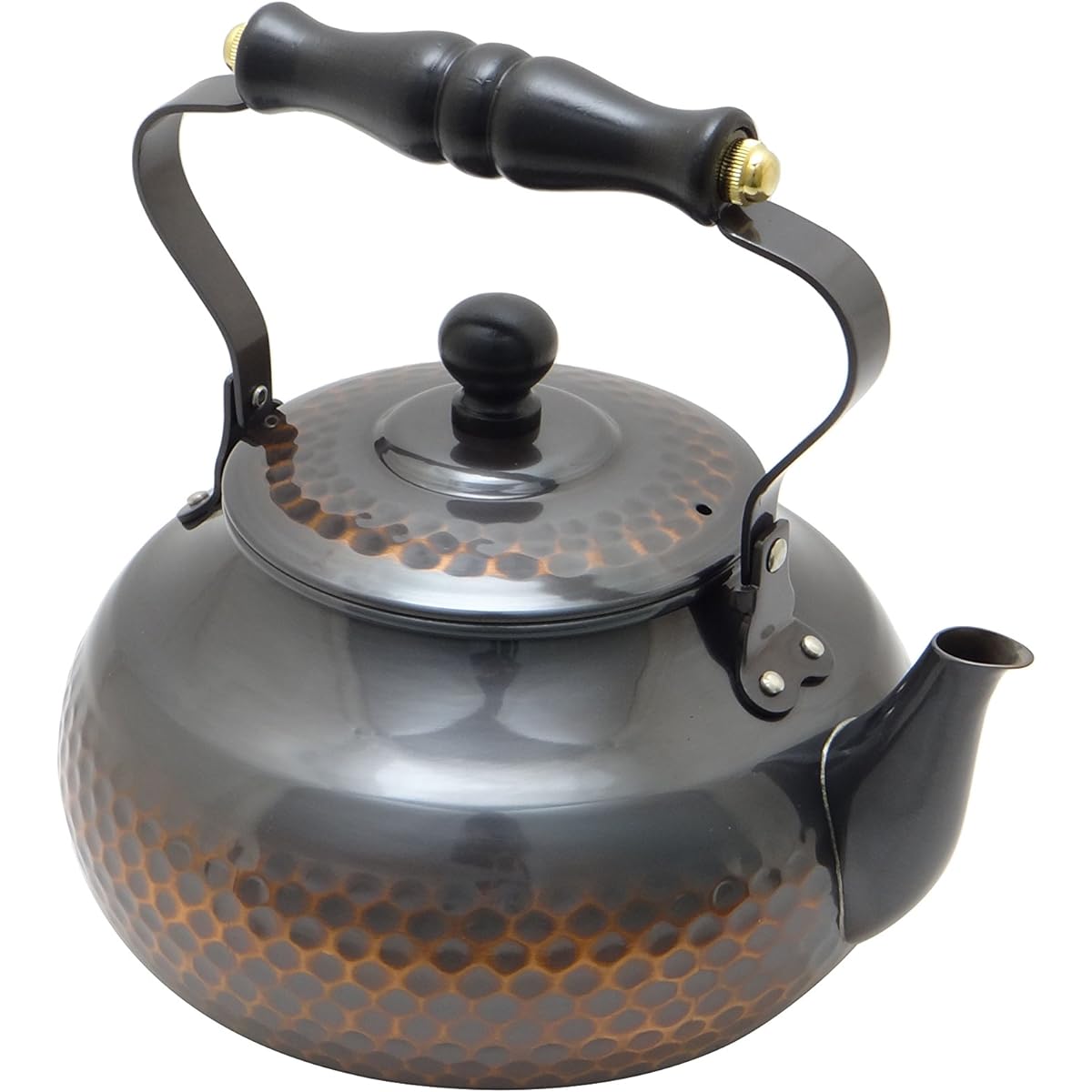 Shinko Metal Red copper finish hammered kettle 2L BC-2007 Red
