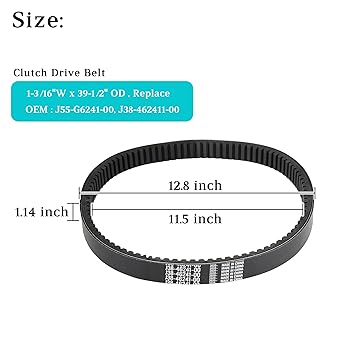Yamaha Golf Cart G2-G29 Drive 4 Cycle Gas 10L0L Drive Belt J55-G6241-00 exchange