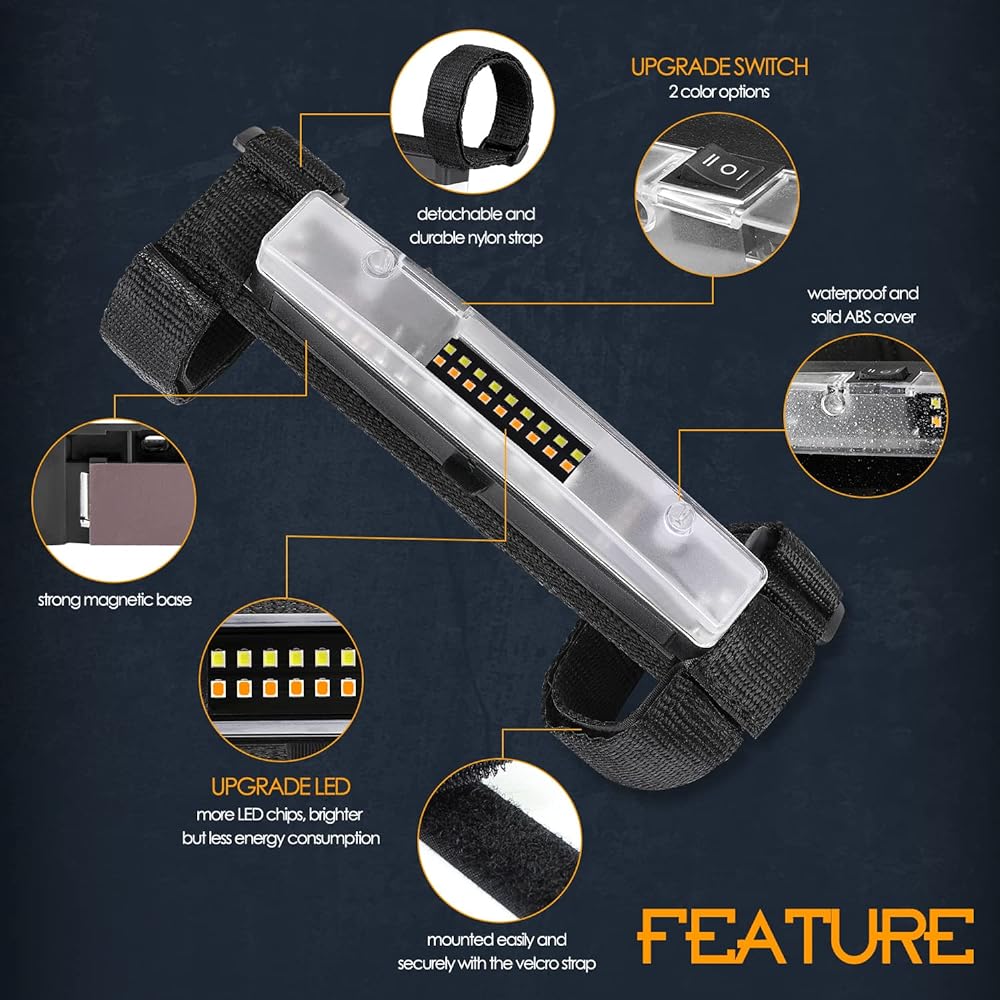 NIRIDER UTV Interior Light Universal Roll Bar Mount LED LED LED Light Utility Roll Cage Light Carticirite Interior Dome Light UTV ATV ATV ATV Polaris RZR CAN -AM Truck Car Off Road Car -White Amber