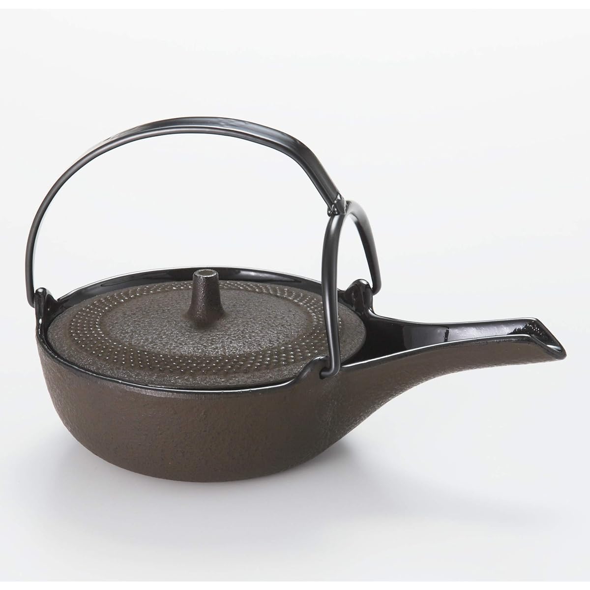 Iwachu Flat Warm Bottle Dark Brown 0.25L Enamel Inside Nambu Ironware 13003