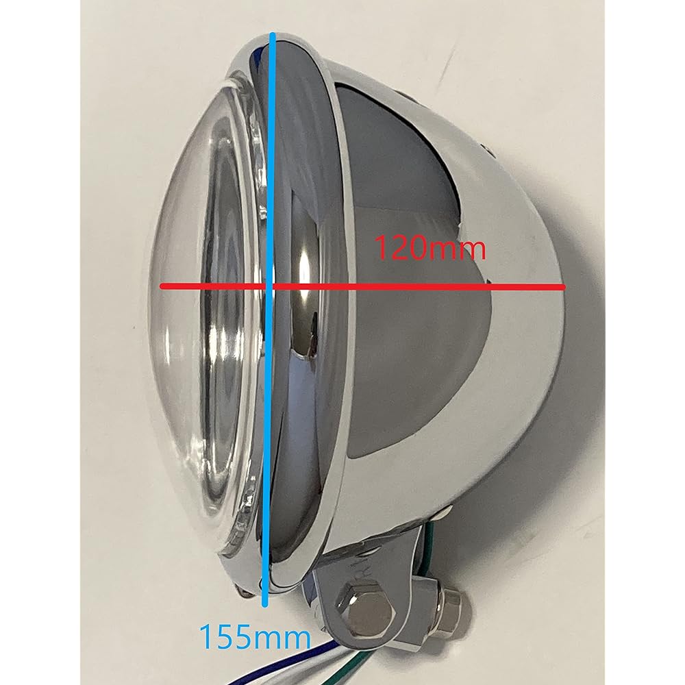 5.5 inch multi-reflector Bates light (H4 bulb specification) custom headlight (silver/clear lens)