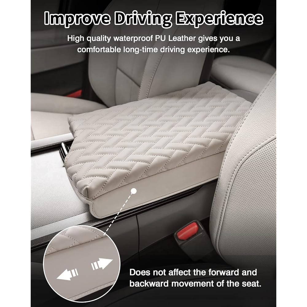 Shademax Custom Fit Center Console Cover HYUNDAI PALISADE 2020 2021 2022 2023 Arm Rest Cover Center Console Pad PU Leather Arm Rested Seat Box Cover Protector PALISADE Accessories Wrist