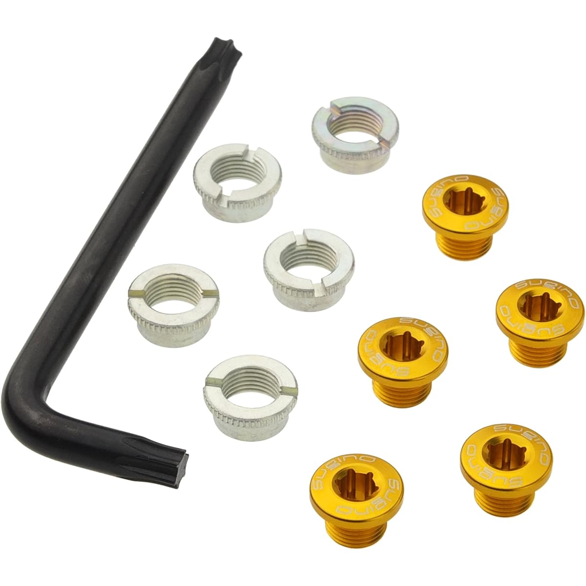 Sugino 701 Aluminum SINGLE Screw Set Gold