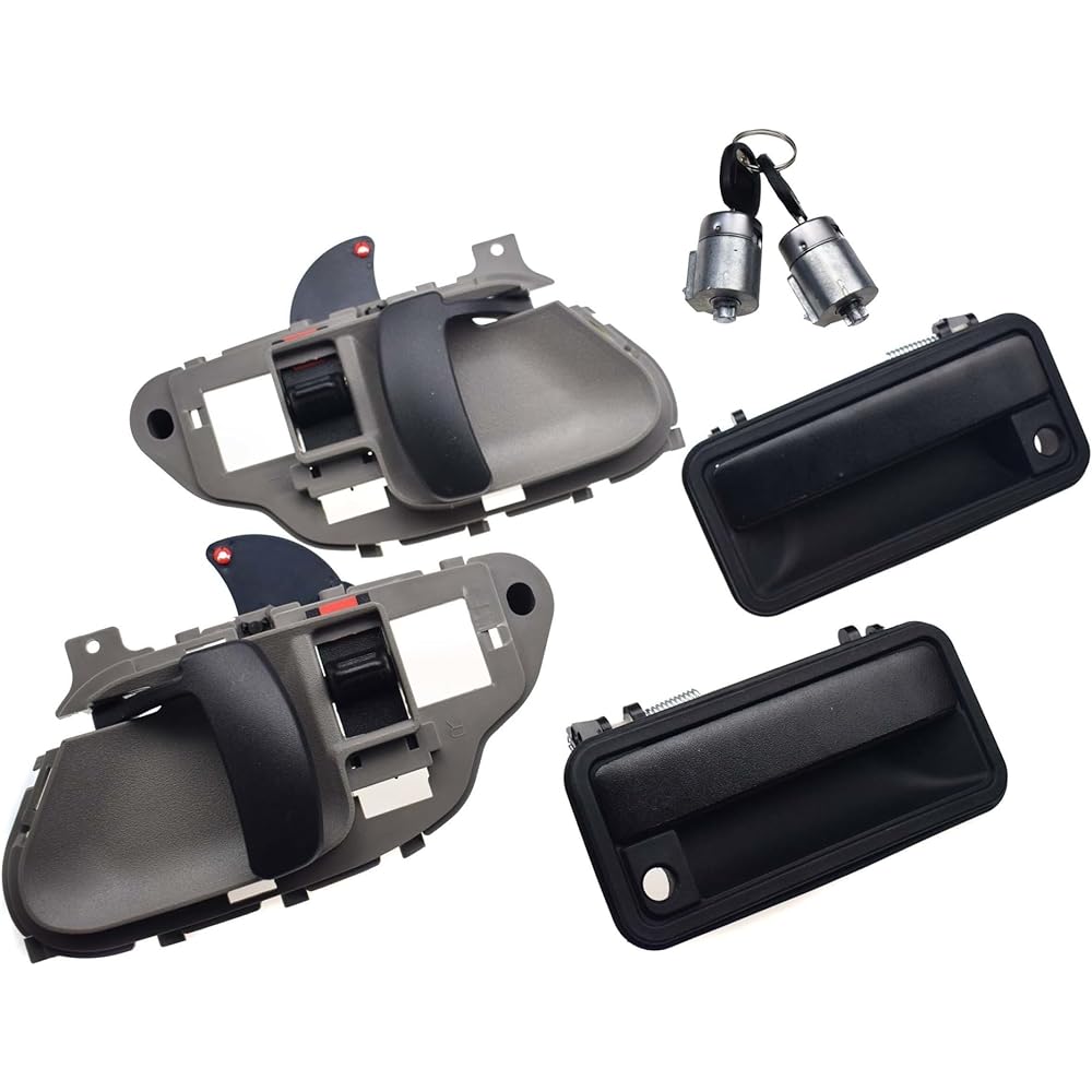 Car Parts Outside Door Handle LH RH & Rock Cylinder 15708043 15708044 GMC Chevrolet Cadilla Van CK Series You Contaho Car Parts (Color: Kit 001)