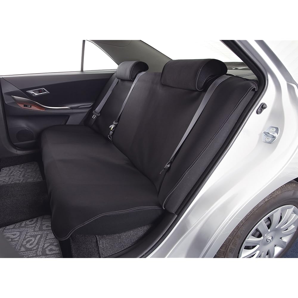BONFORM Seat Cover Wet Guard for Regular Car Rear Seats Black with 2 Pillow Covers 4187-08BK