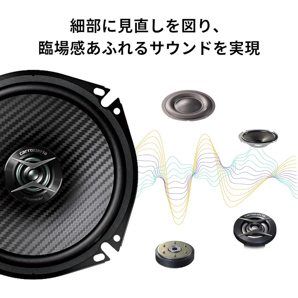 Pioneer Pioneer Speaker TS-F1740-2 17cm Custom Fit Speaker Coaxial 2 Way High Resolution Compatible Carrozzeria