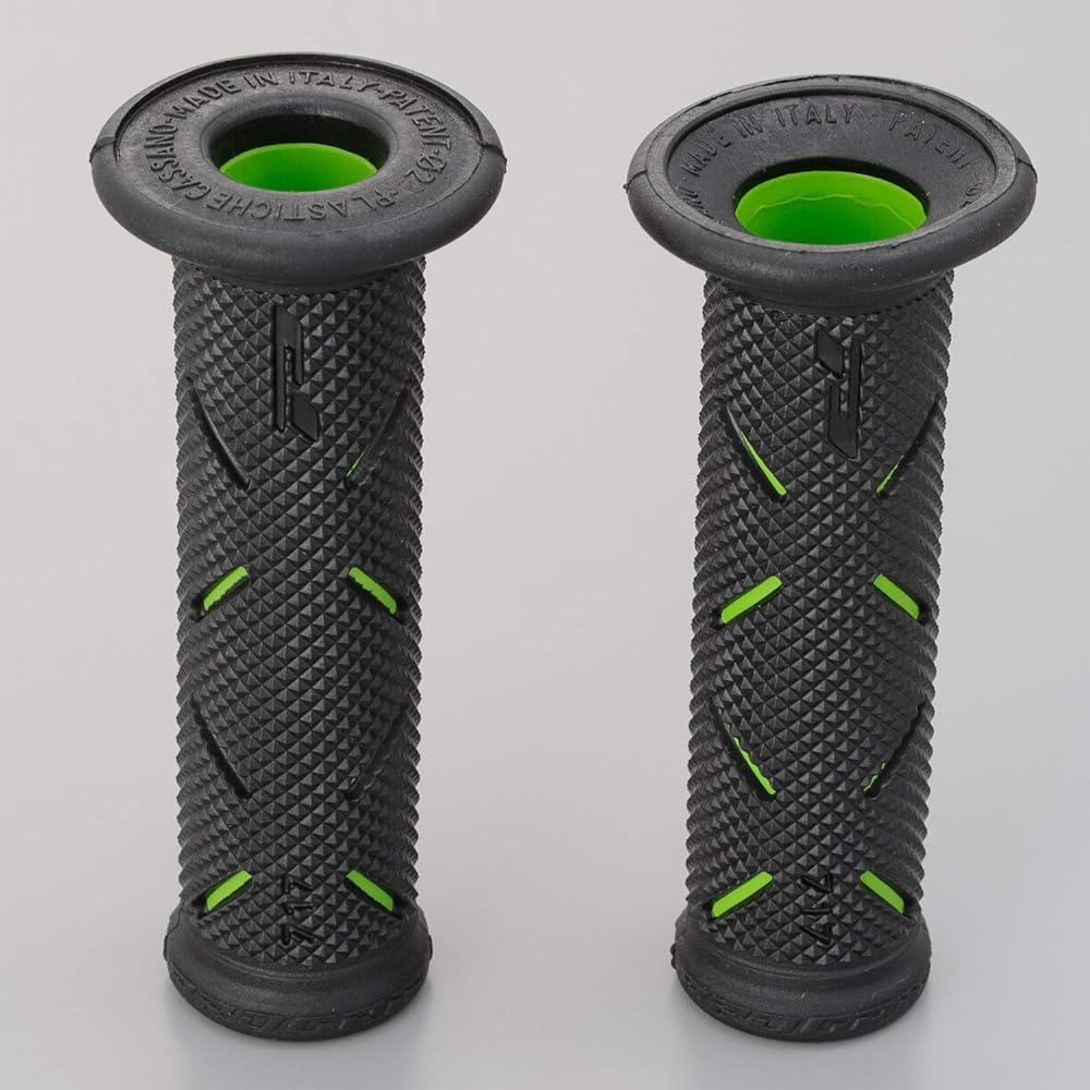 Daytona PROGRIP Motorcycle Grip for Handlebar Diameter φ22.2 122mm Earthquake Resistant Gel End Penetration 717 Type Green 98040
