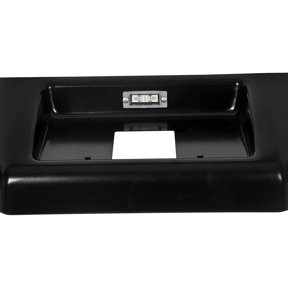 ECOTRIC Rear Steel Roll Pan Banpar Numbers Plate Plate Box with Screw with Light 1988-1998 Chevrolet Silverado/GMC Sierra C/K Series C1500 C2500 C3500 K1500 K2500 K3500