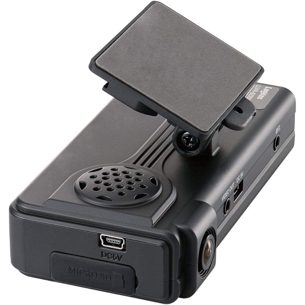 Logitec Drive Recorder Continuous Recording + Shock Detection + Manual Recording Equipped with GPS 2 Cameras Compatible with microSDHC LVR-SD500GBK