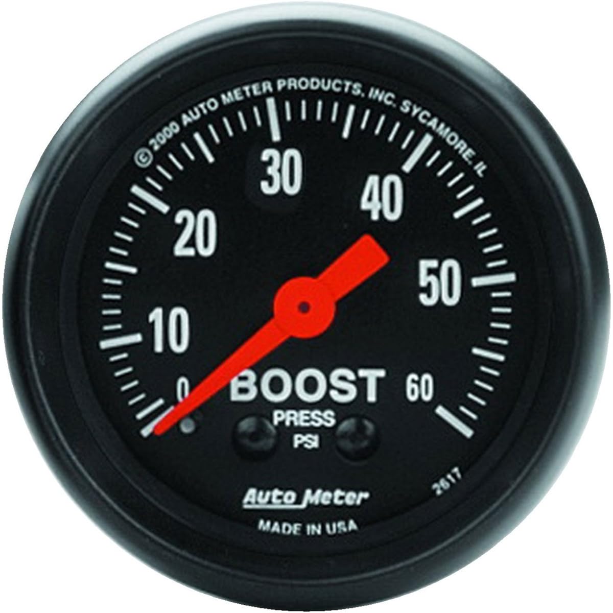 AUTO METER 2617 Z Series Mechanical Boost Gauge 2.35 inch