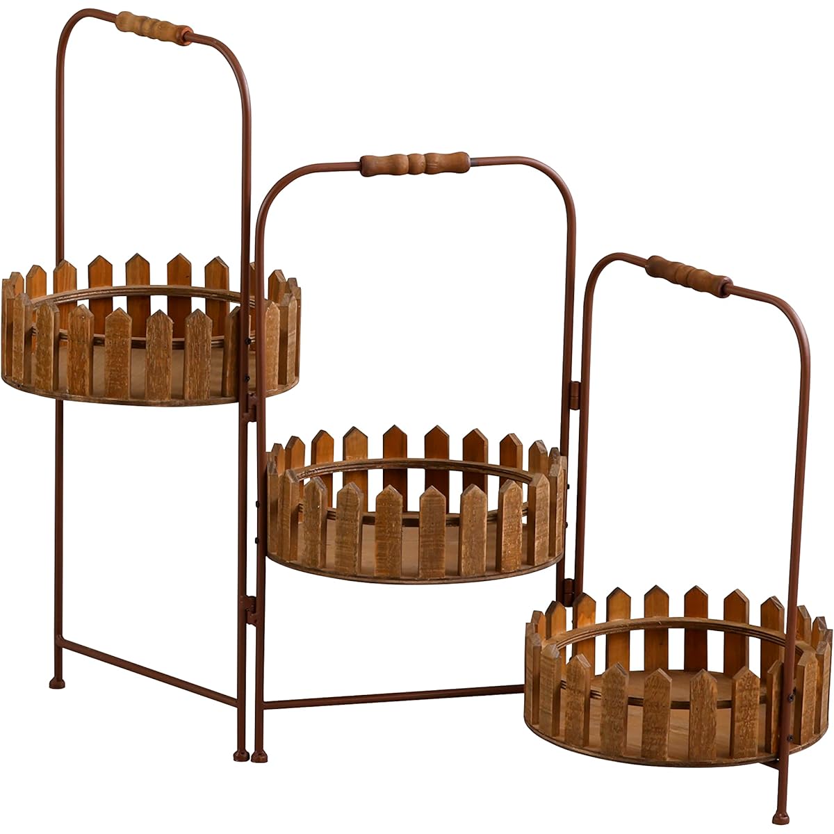 Abite 3-row shelf picket flower stand 3-row NA approx. W79 x D25 x H61cm WEY-705-NA