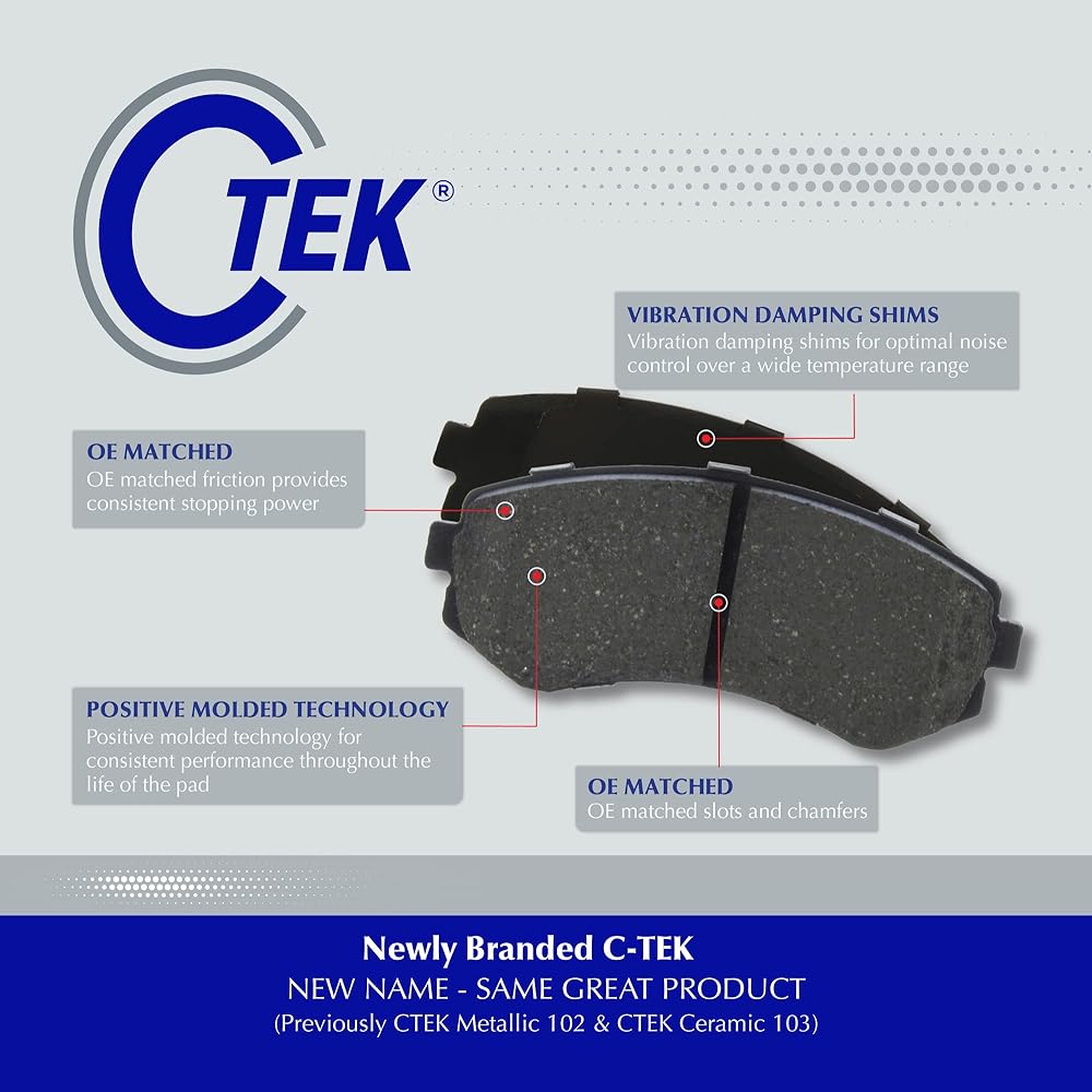CENTRIC C-TEK Ceramic replacement Front/rear disc brake pad set Acula, Honda, Suzuki model (103.05370)