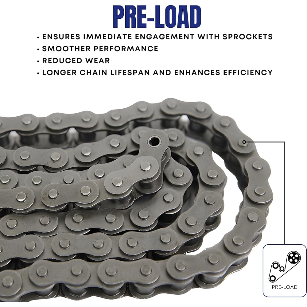 35 Roller Chain 5 Feet with Free 1 Connecting Link for GO Kart, Mini Bike