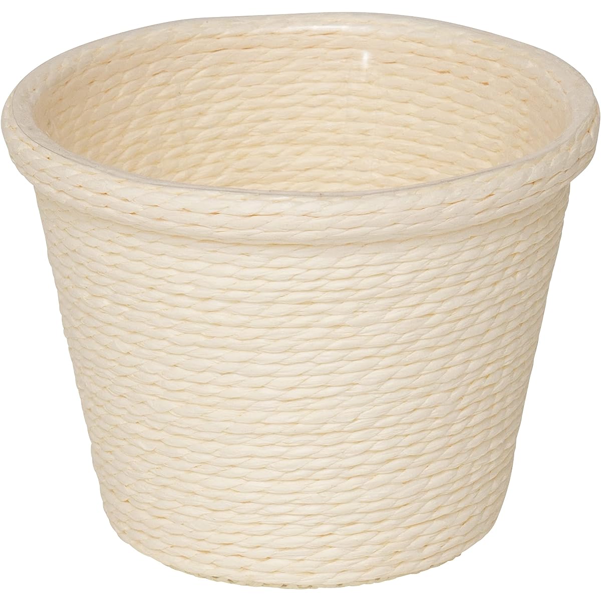 Lead Style Paper Rope Basket Circle D3 Ivory No. 3 Pot Size φ10.5×H9cm LS-001IV