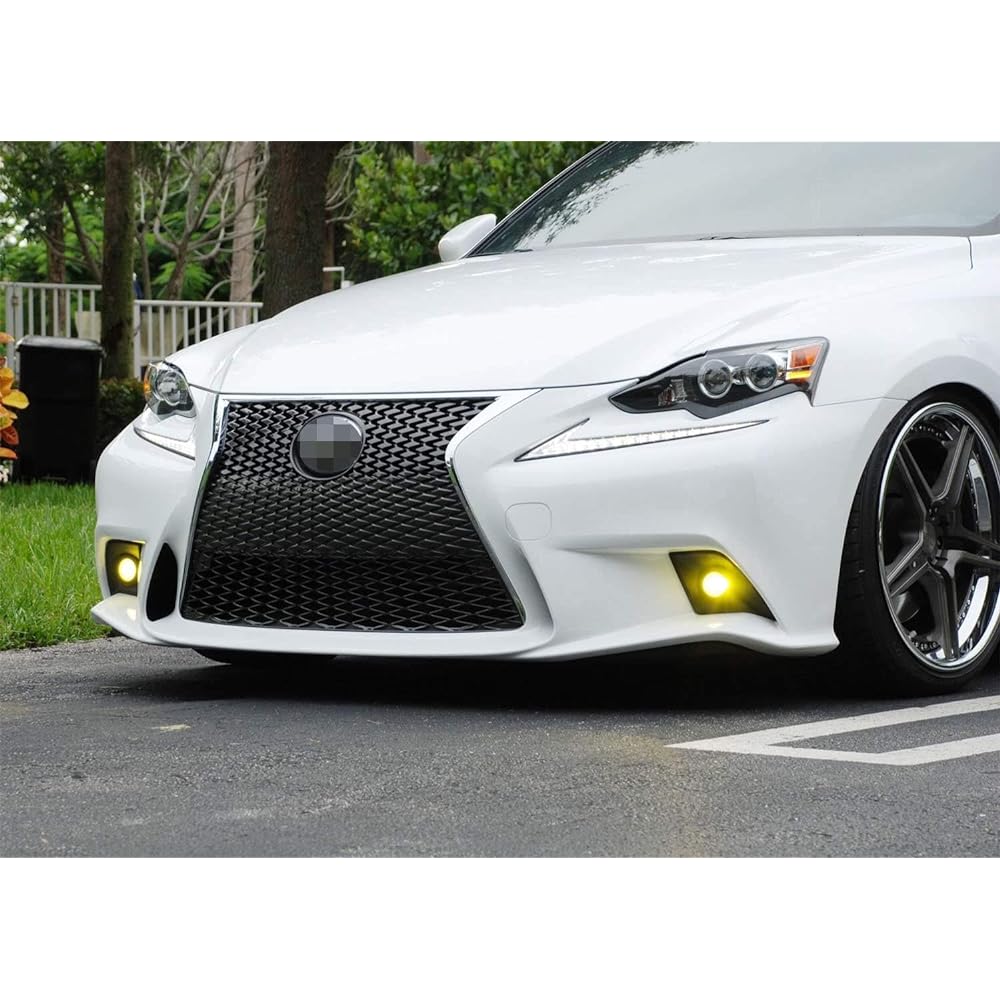 IJDMTOY Gold Yellow Projector Lens LED Foglight 2014-2016 Lexus IS F-Sport (IS200T IS300 IS300 IS350) Supports 2500K 15W High Power LED Emitter
