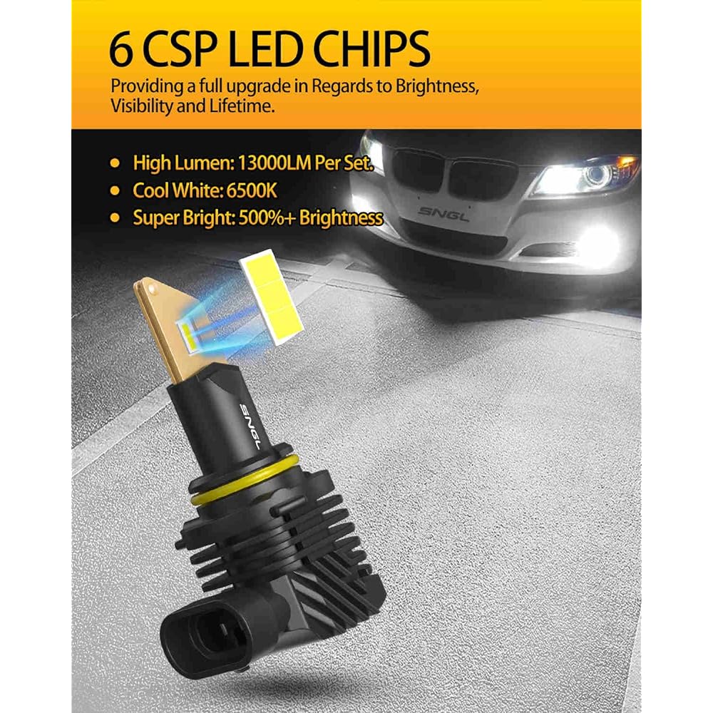 SNGL H10/9140/9145 LED fog lamp 1 set 13000LM brightness 500% 6500k 9045 9040 LED fog lamp DRL Valve replacement 2 pieces