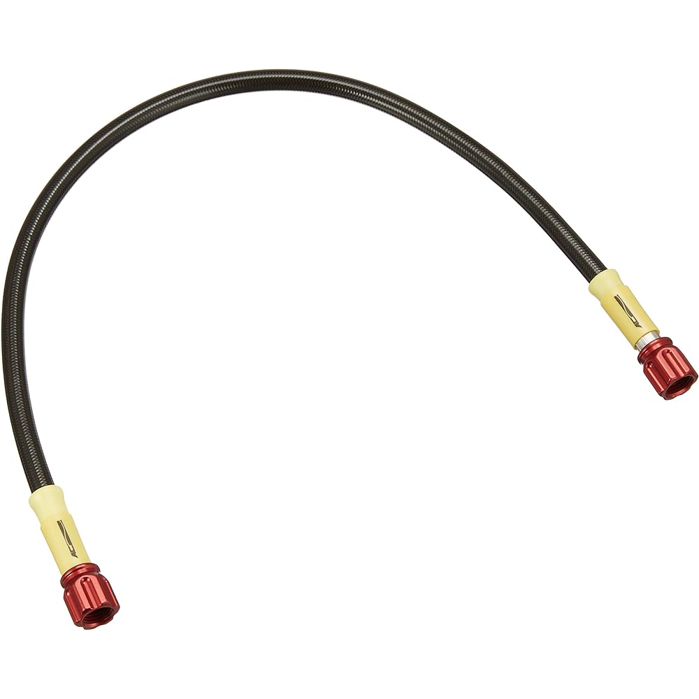 AC Performance Line Brake Hose Aluminum RED Universal Hose Smoke Hose Total Length 860mm AC0860S