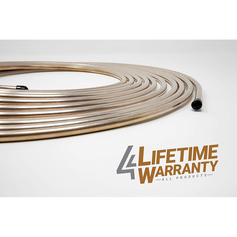 4lifetimelines Copper-Nickel Brake Line Tube Coil and Feeling 2 Kit 1/4 X 25