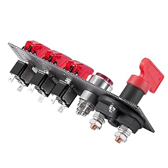 Auto Racing Car Ignition Switch Carbon Fiber Fiber surface Panel 5 Inn 1 Engine Start Panel Racing Sports Competitive Car for Competition Cars