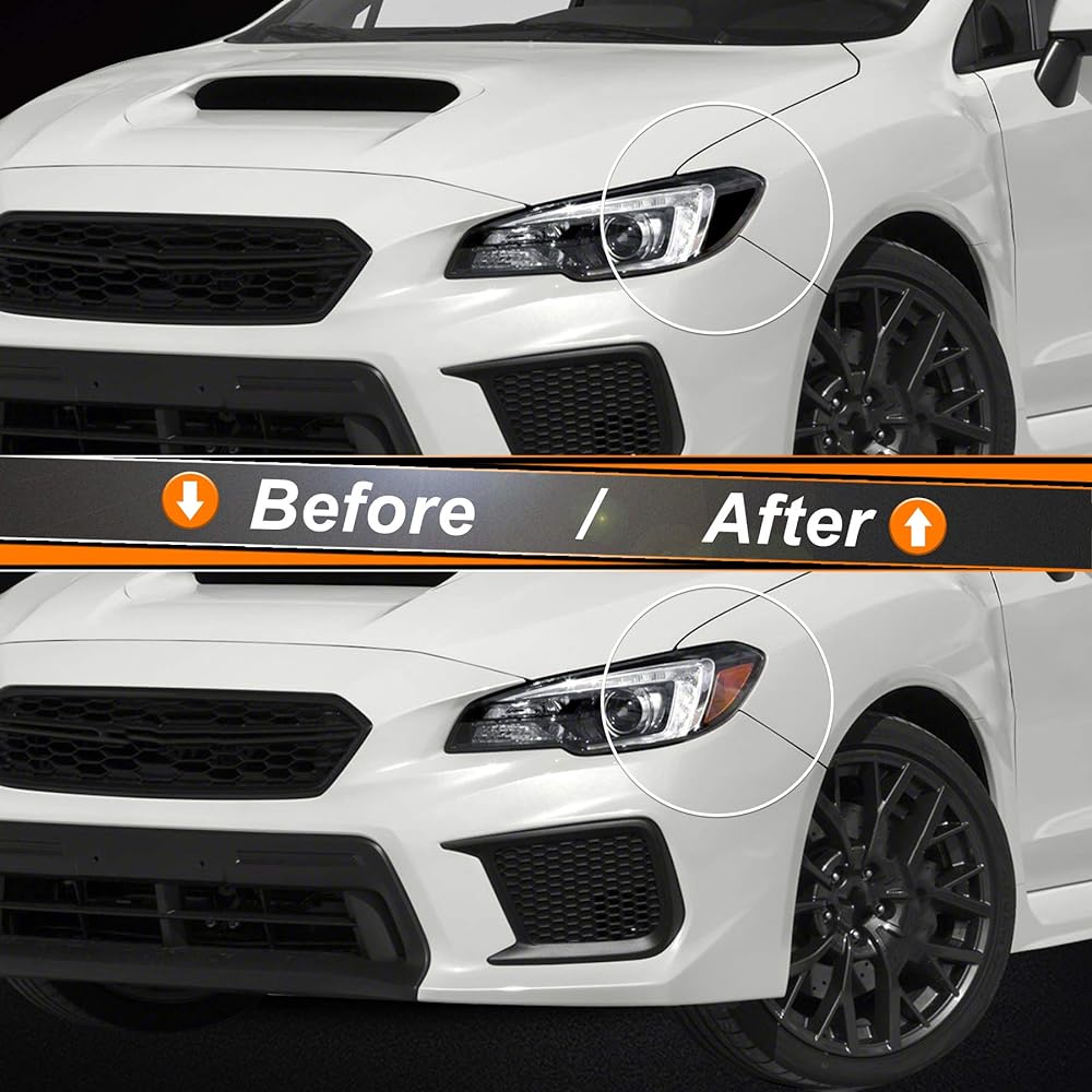 NDRUSH Headlight Vinyl Tint Film cut Headlamp Overlay Subaru WRX/STI 2016 2017 2017 2019 2019