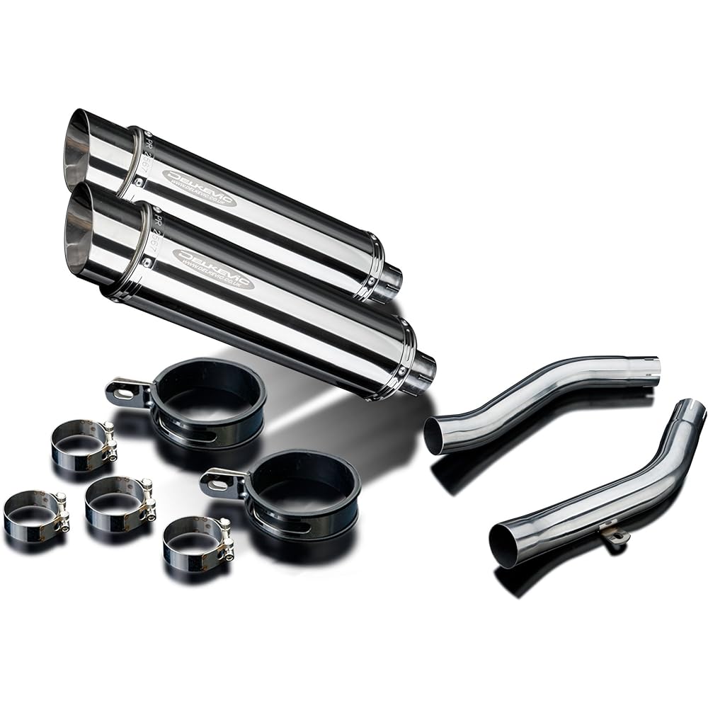 DELKEVIC Slip-on Stainless Steel Muffler KAWASAKI Z1000 2003-2006 350mm KIT3014