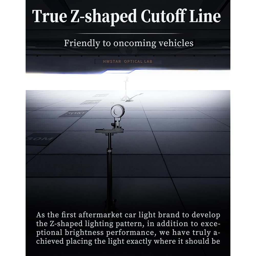 HWSTAR 2023 Upgrade 1000%brightness Anti -glare 7 inch LED Headlight Round Jeep Wrangler JK JKU TJ LJ Chevrolet Ford GMC Dodge Mazda Nissan Mac VW etc.