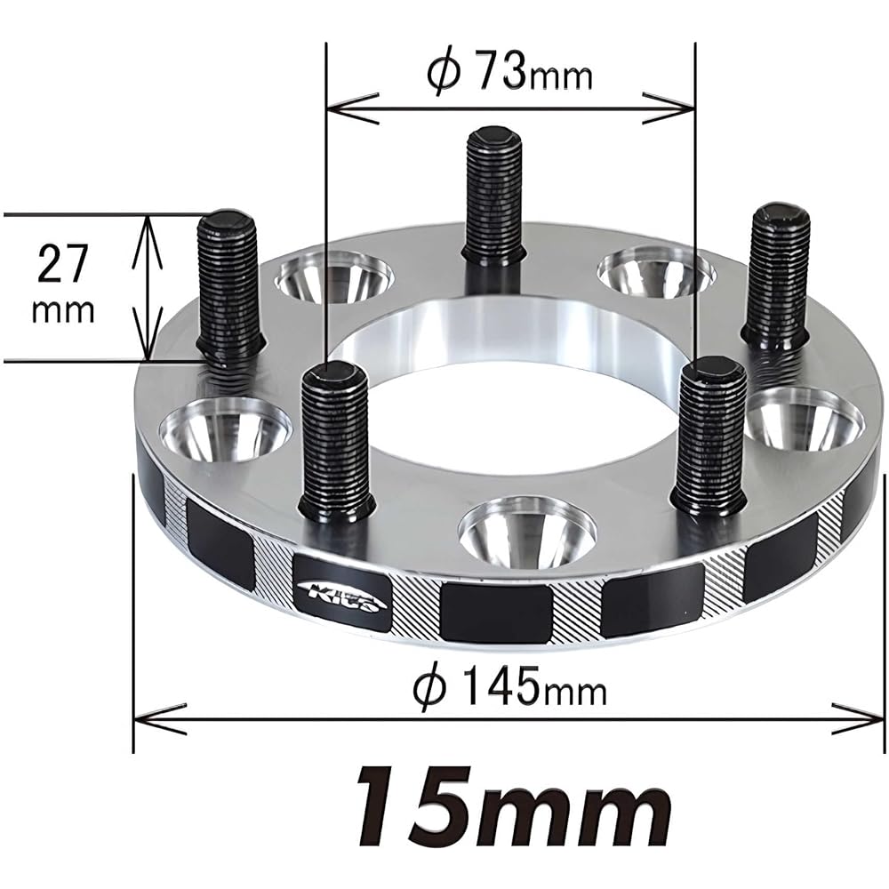 KYO-EI (Kyoei Sangyo) Kics WIDE TREAD SPACER (wide tread spacer) M12 x P1.5 5H PCD114.3 Thickness 15mm 2 pieces 5115W1