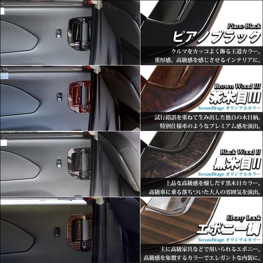 SecondStage Serena C27 Rear Door Escutcheon Panel Piano Black / G X S Highway Star Rider SHN0116BLK