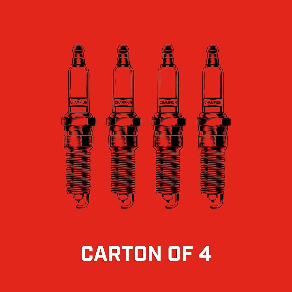 Champion Spark Plug 444-4PK Spark Plug, 4 Pack,