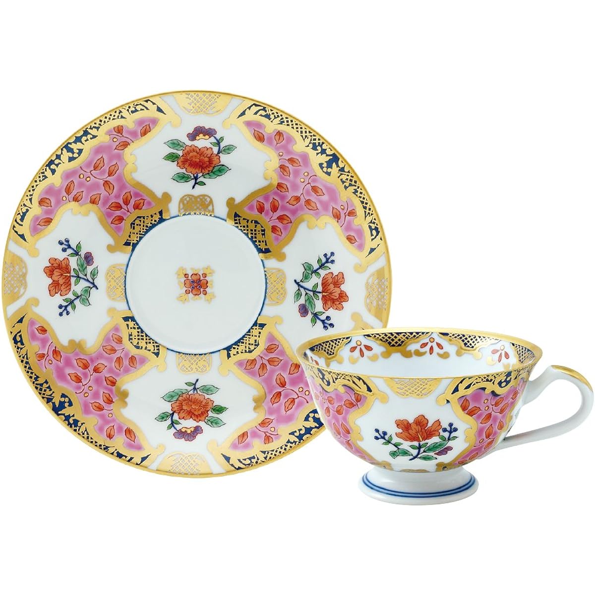 Yamashita Crafts Cup_Saucer Versailles φ9.5×11.5×H5.5cm/φ15.2×H2cm Arita Ware Tea Bowl Dish in Wooden Box 45027340