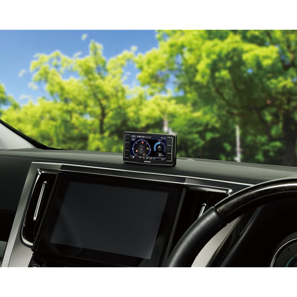 Comtec GPS LCD Radar Detector ZERO 705V Free Data Update Compatible with Mobile Orbis/Zone 30 OBD2 Connection Meter Function Drive Recorder Cooperation ZERO 705V