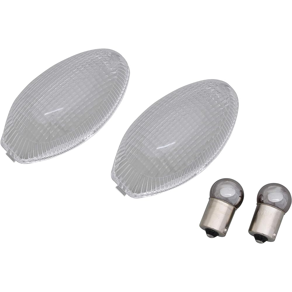 POSH Motorcycle Supplies Clear Turn Signal Lens Set DUCATI M900/400('00~'05) M1000/800/S4/R with Chrome Coated Valve 018078-MB