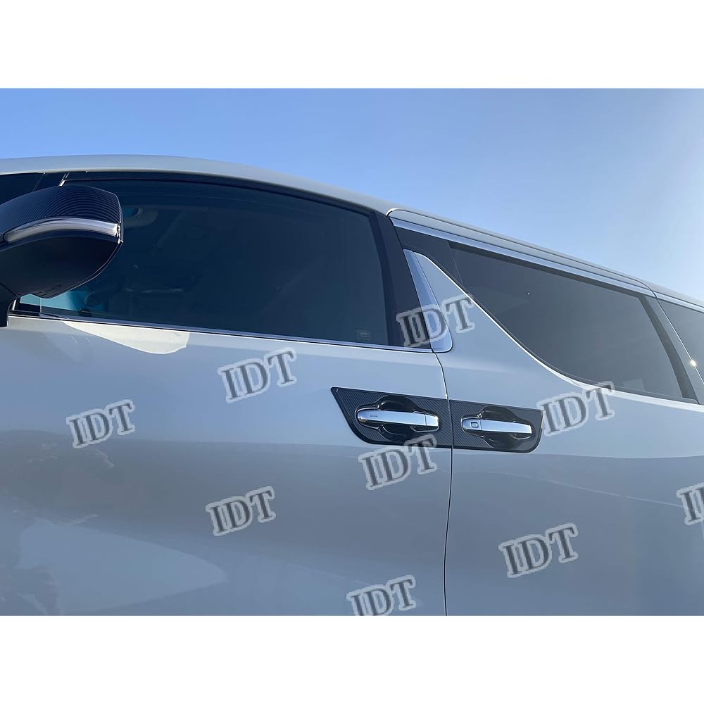 IDT mini cloth included Toyota New 30 Series Alphard Vellfire Door Handle Cover Protection Garnish Knob Outside Bowl Cover Full Cover Early Late 8P Set (Plated Handle Cover)