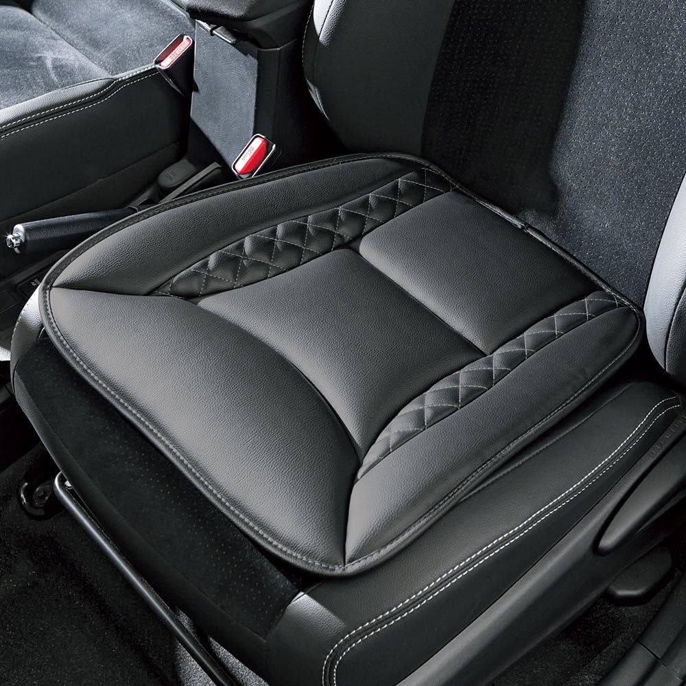 BONFORM Seat Cover Custom Quilt Light/Regular Car Front Seat Set of 2 Back Full Cover Bucket Black 4369-71BK