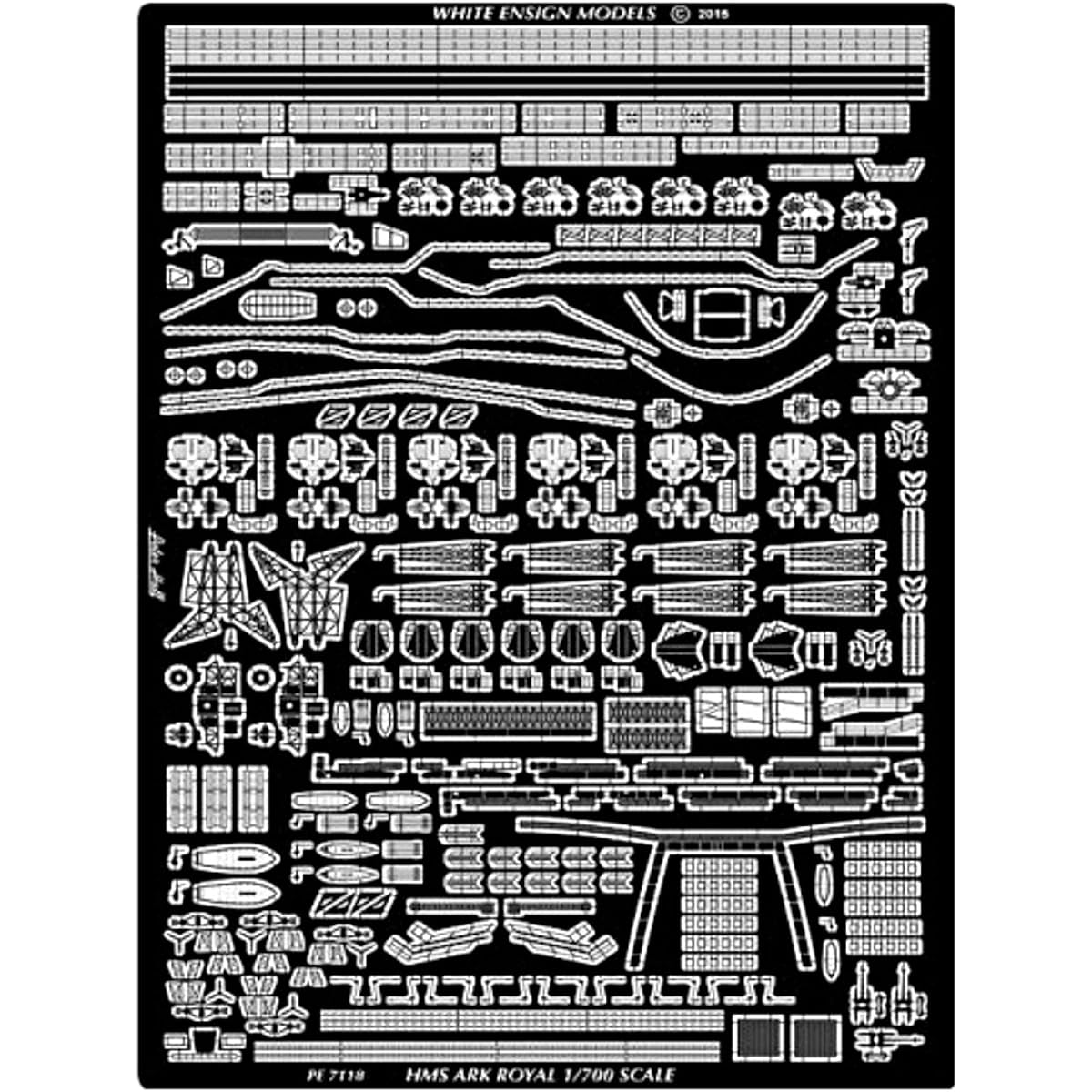 White Ensign Models 1/700 Royal Navy Aircraft Carrier Ark Royal for Company A Plastic Model Parts PE7118