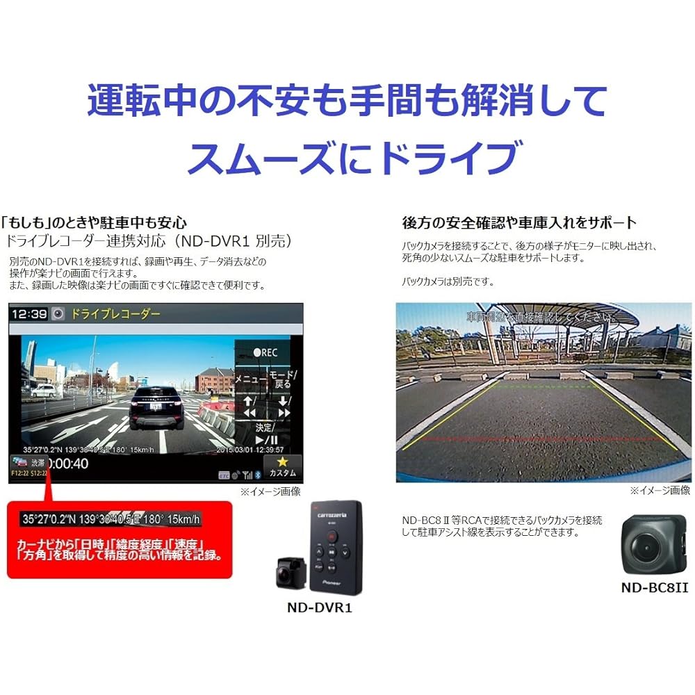 Pioneer Car Navigation AVIC-RW301 7 inch 200mm wide Raku Navi One Seg DVD CD SD USB Carrozzeria