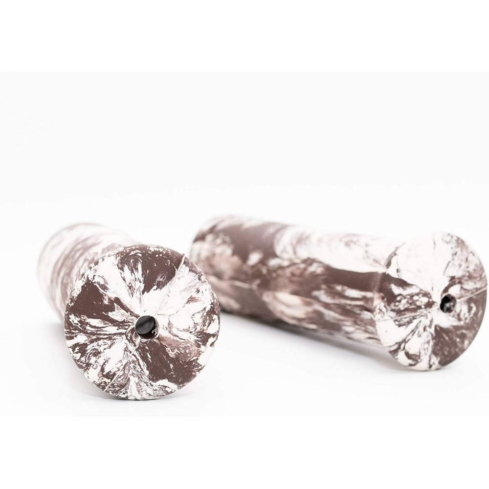 Marble grip brown and white for Harley 1 inch