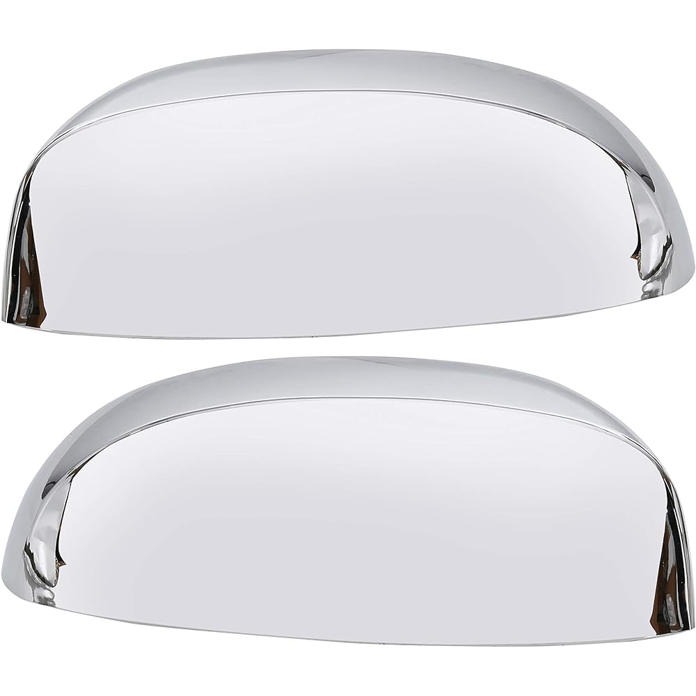 ECOTRIC Chrom Pair Half Mirror Cover 2007-2014 Chevrolet Sylvarad GMC Sierra Avarantic Saban Eucalade ESV left and right side view Apparridden Mirror Cap