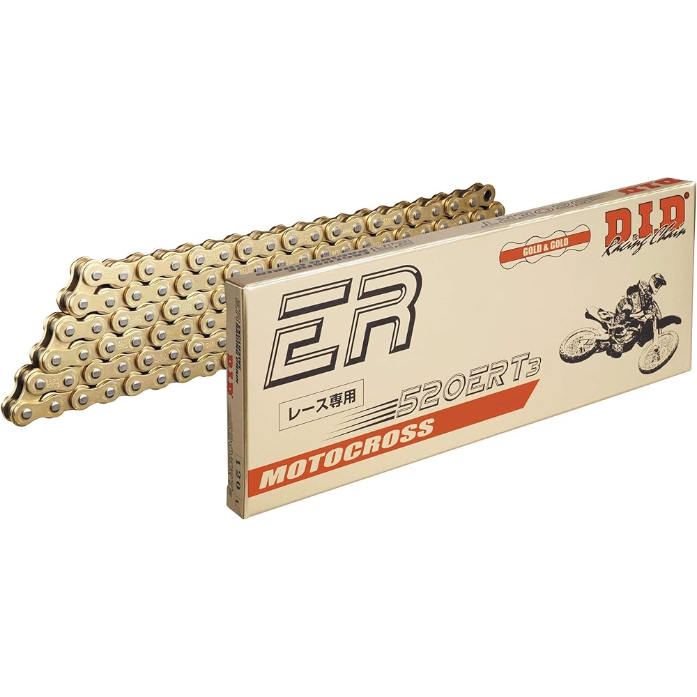 DID CHAIN 520ERT3120RB 520 ERT3 Series Racing Chain 120 Link Gold