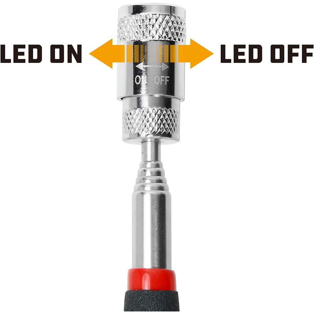 PowerBuild 940606 Lighted magnetic pickup tool