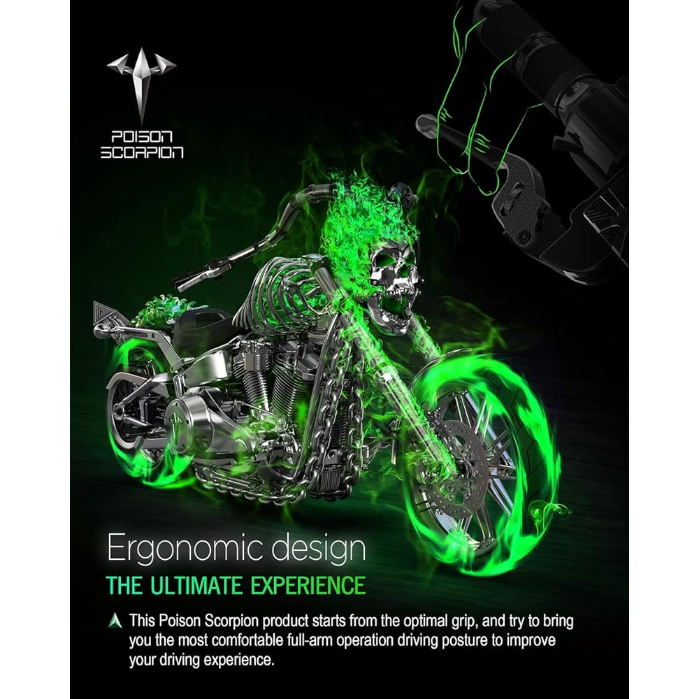 POISON SCORPION Black 02005-11 CNC Brake Clutch Lever Street Model 1 Pair 1 Pair
