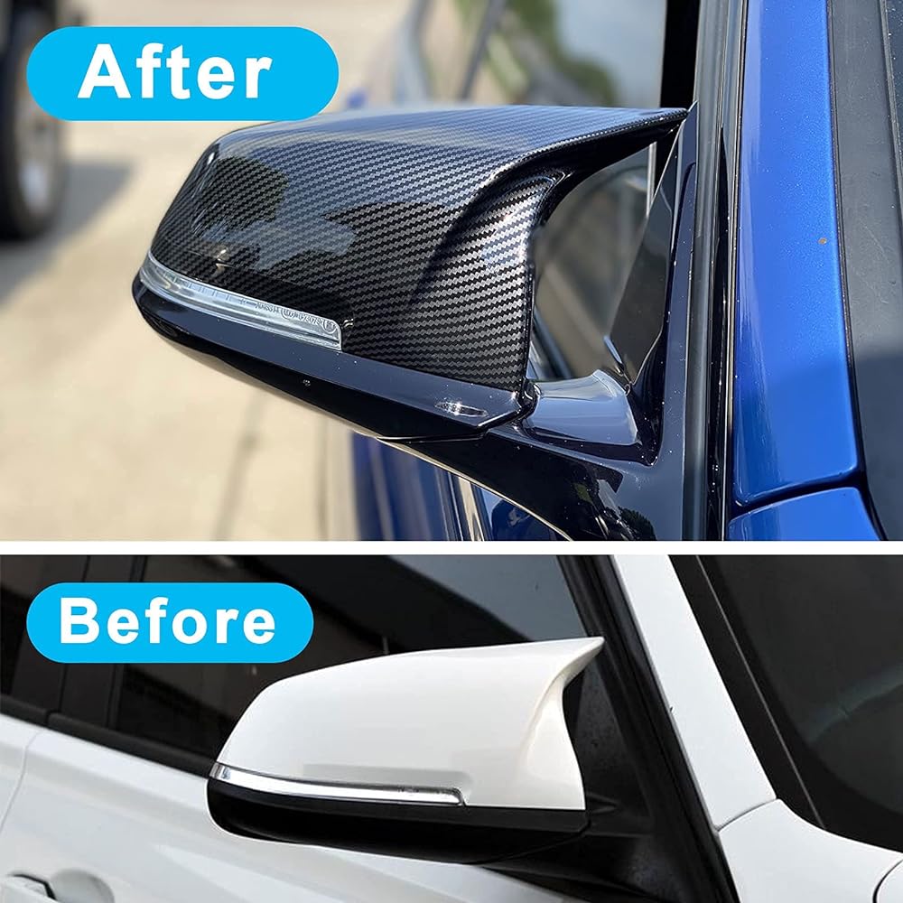Door mirror Cover with glossy black replacement backside mirror cover Cap rear view replacement for replacement BMW F22 F23 F30 F31 F32 F33 F36 F87 M2 X1 E84