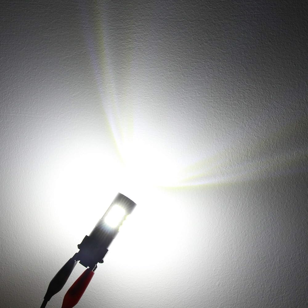 ALLA LIGHTING 54-SMD latest version 9006 HB4 High Power 4014 Chipset Very bright 6000K Kysenon White LED Deight Time Running Light (DRL) Light bulb replacement