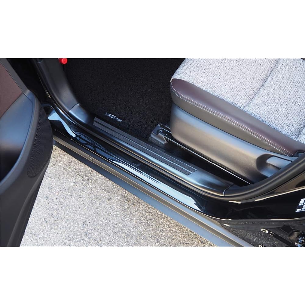Samurai Produce Toyota Yaris Cross Dedicated Scuff Plate Side Step Inside Front and Rear Set 4P Anti-Slip Rubber Black Hairline