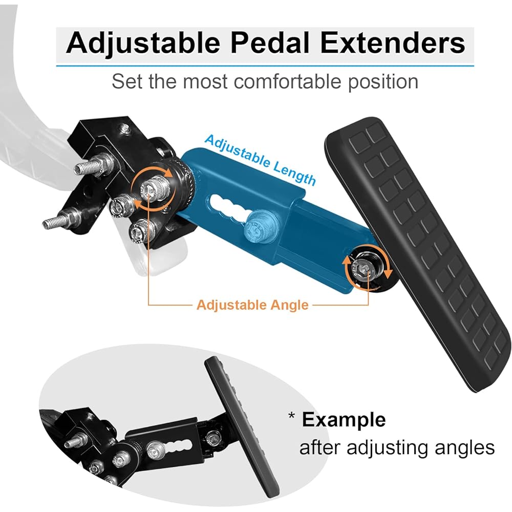 DRIFEEZ Gas Brake Pedal Pedal Executive Short Driver A person who drives a go-kart toy length and angle adjustable automotive brake accelerator pedal (version DF-YCQ200)