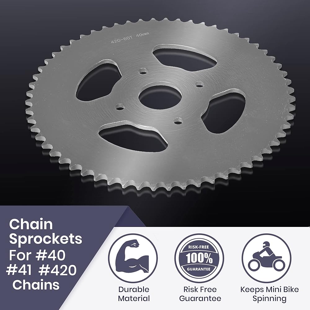 ALVEYTECH #40/41/420 chain 60 teeth for teeth for mini bikes